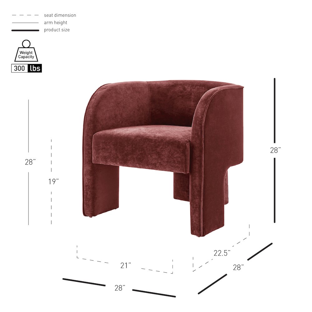 Matteo Velvet Accent Arm Chair. Picture 12