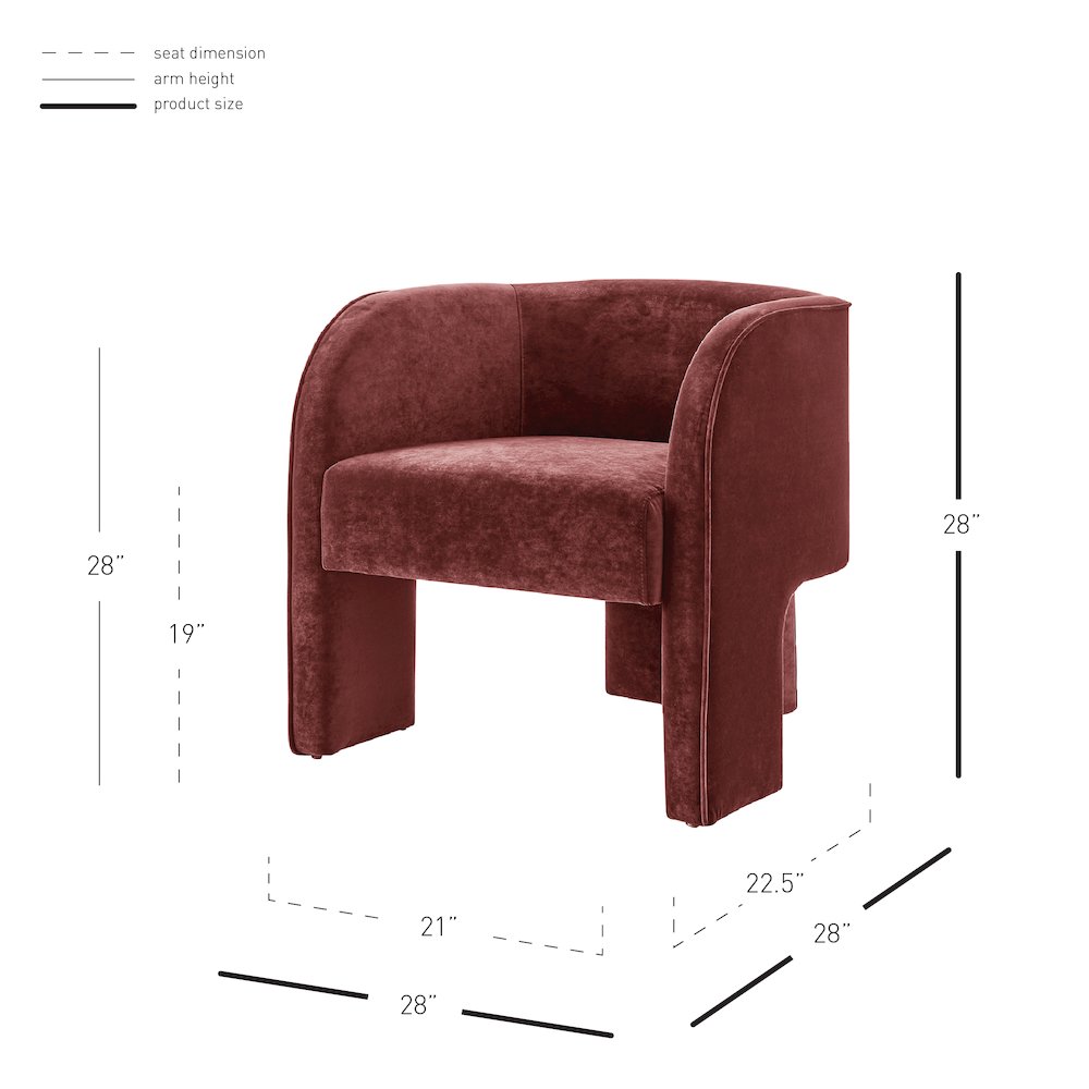 Matteo Velvet Accent Arm Chair. Picture 13