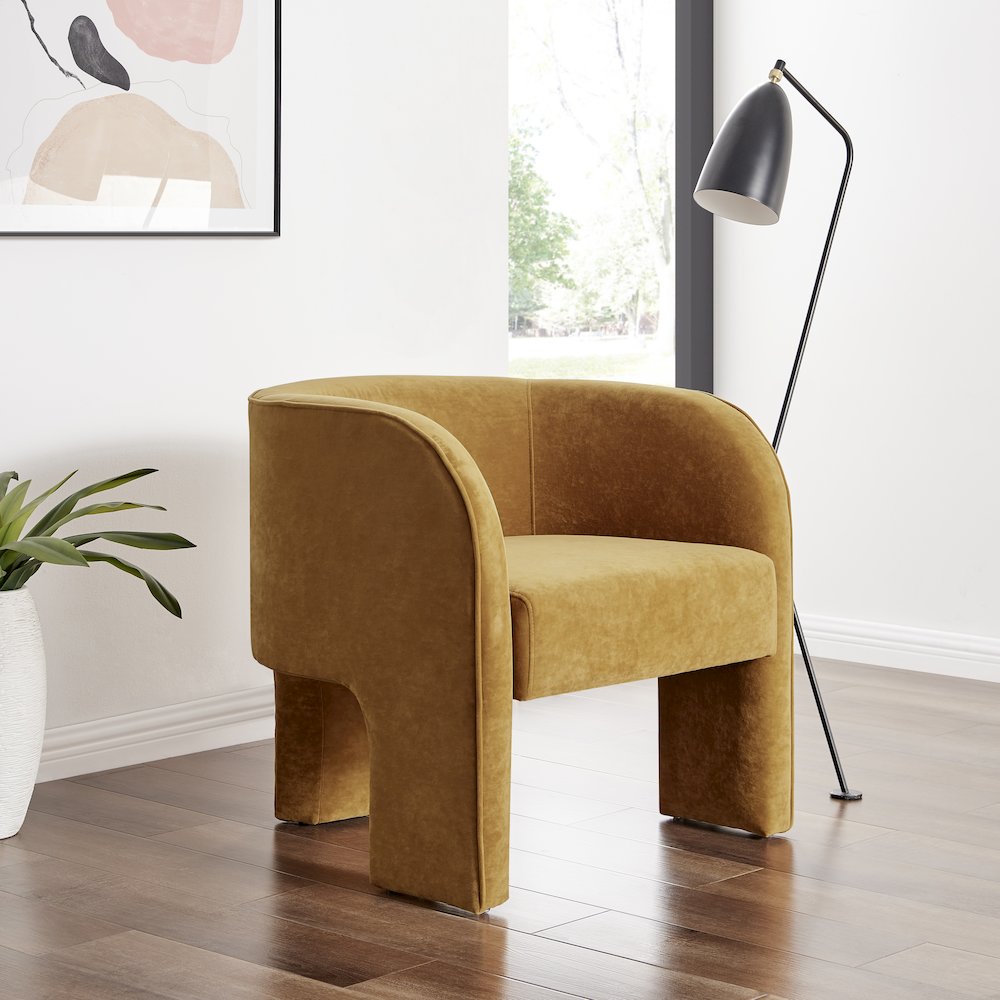 Matteo Velvet Accent Arm Chair. Picture 10