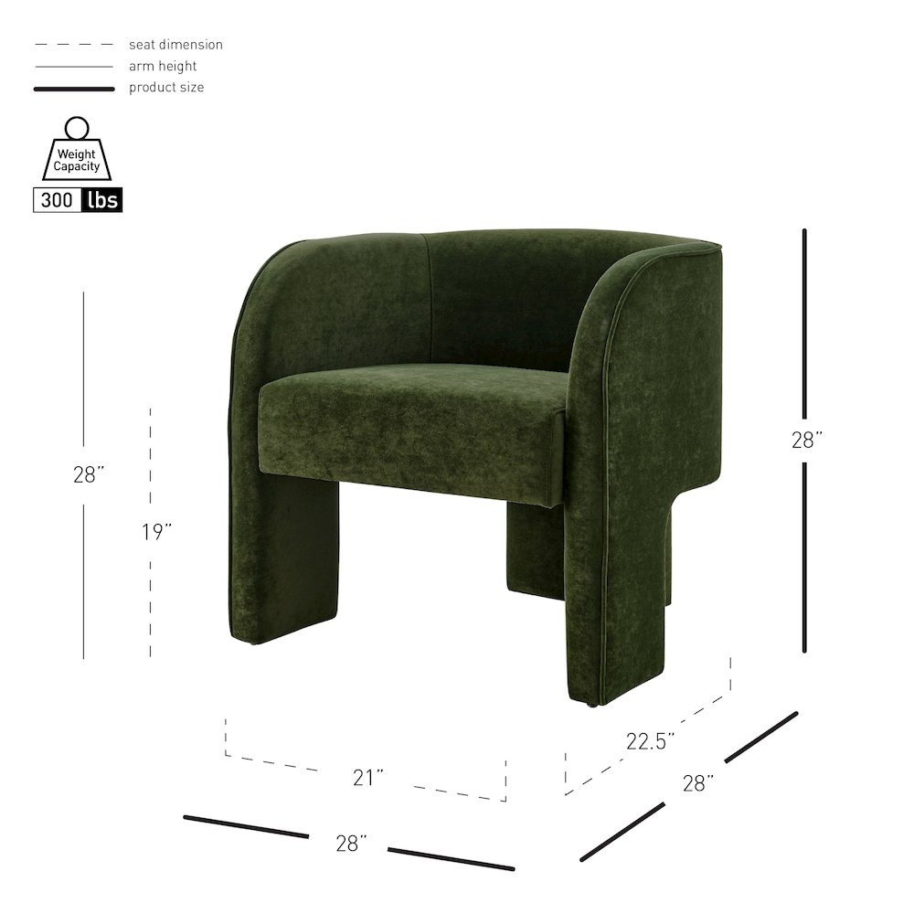 Matteo Velvet Accent Arm Chair. Picture 12