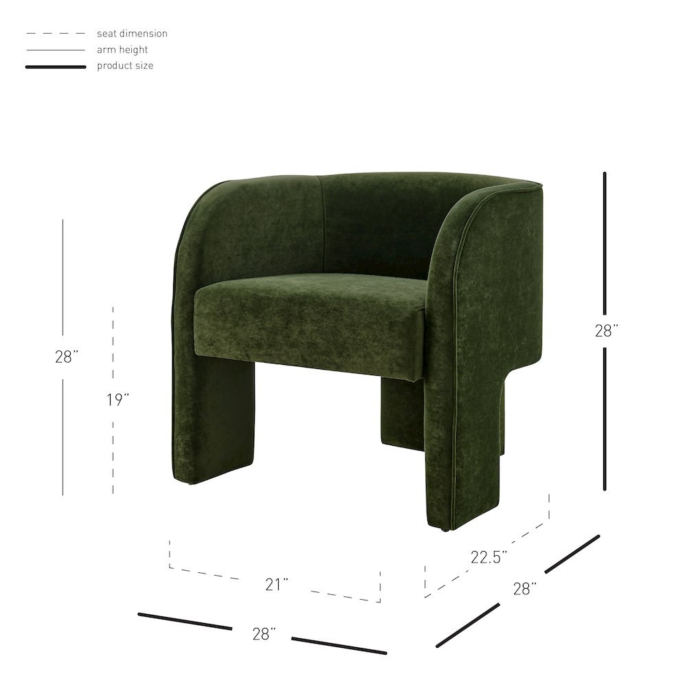 Matteo Velvet Accent Arm Chair. Picture 13