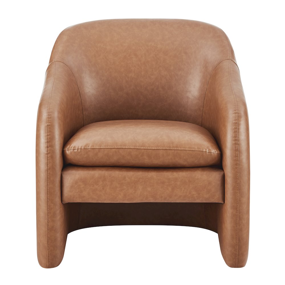 Zella Faux Leather Accent Arm Chair. Picture 2