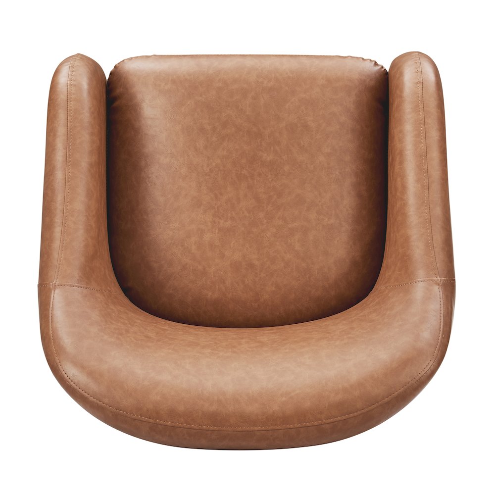 Zella Faux Leather Accent Arm Chair. Picture 5