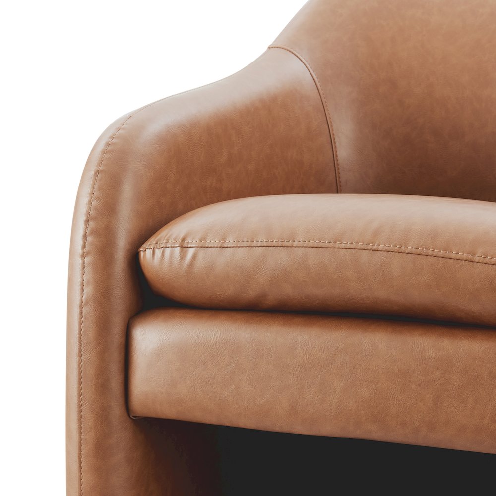Zella Faux Leather Accent Arm Chair. Picture 6