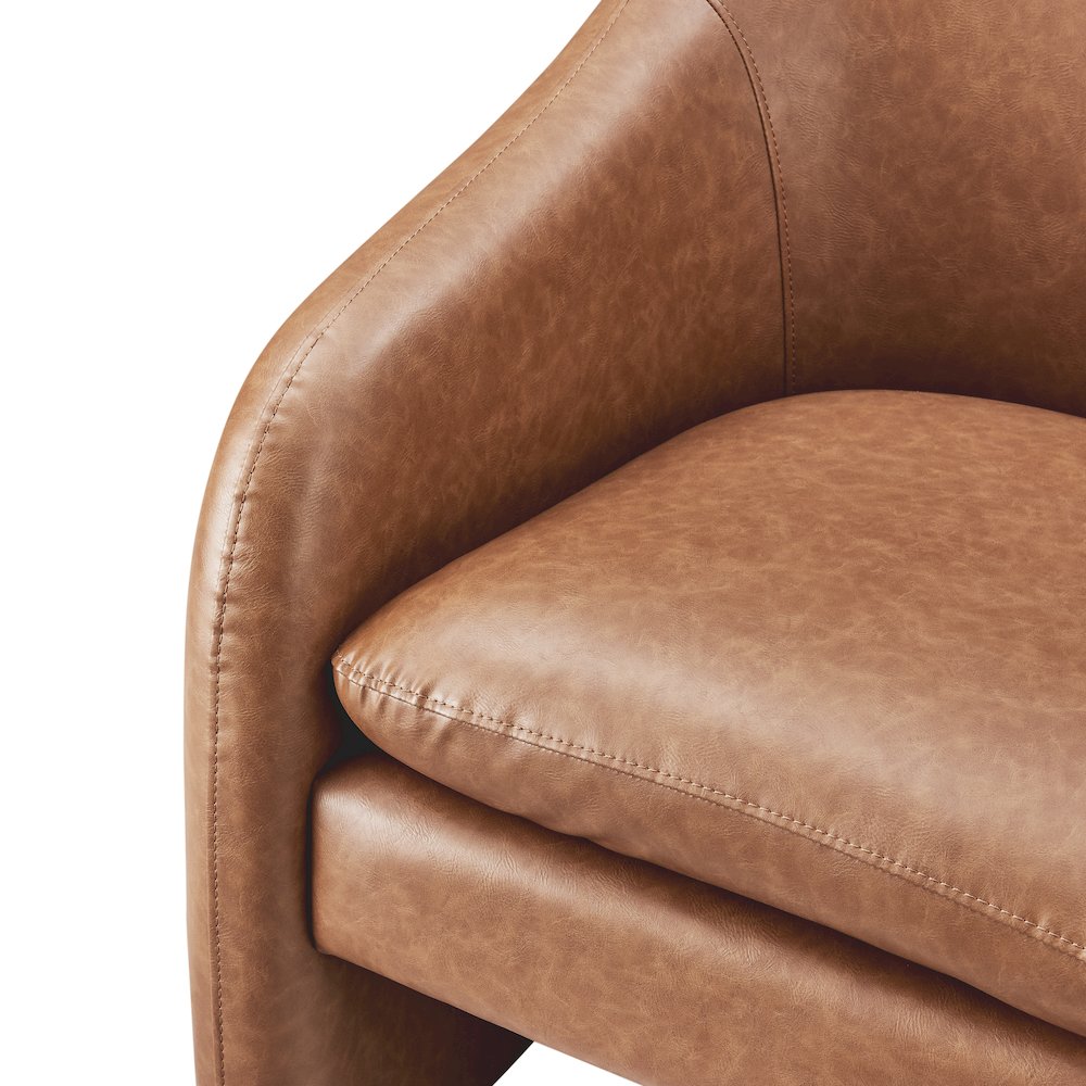 Zella Faux Leather Accent Arm Chair. Picture 7