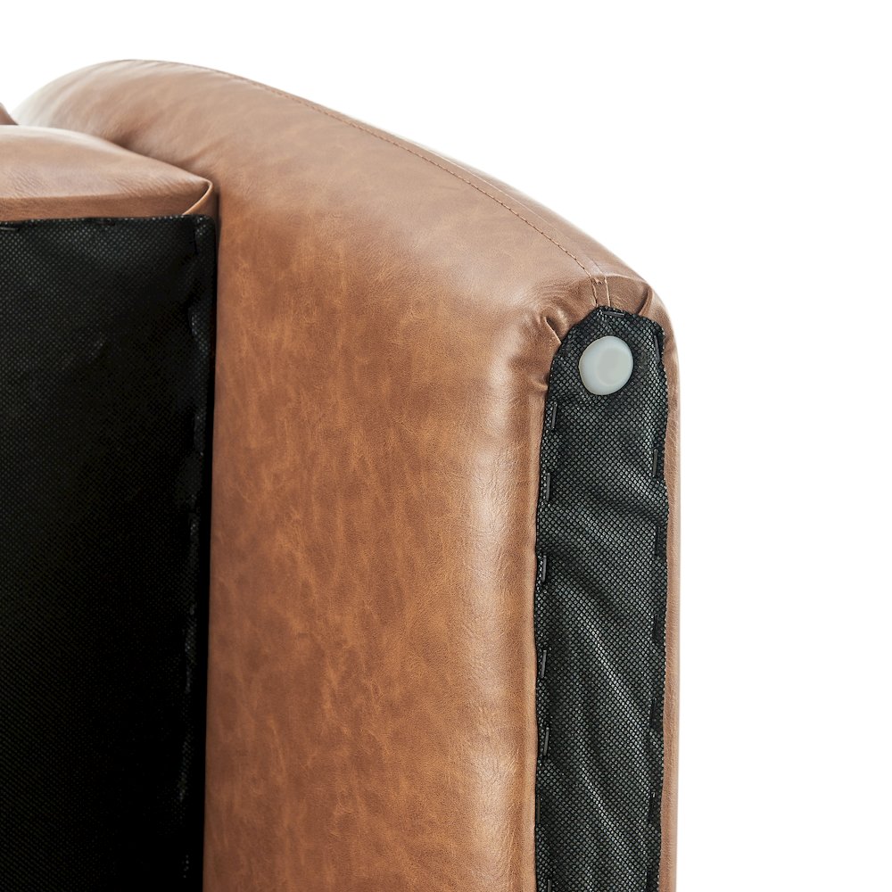 Zella Faux Leather Accent Arm Chair. Picture 9