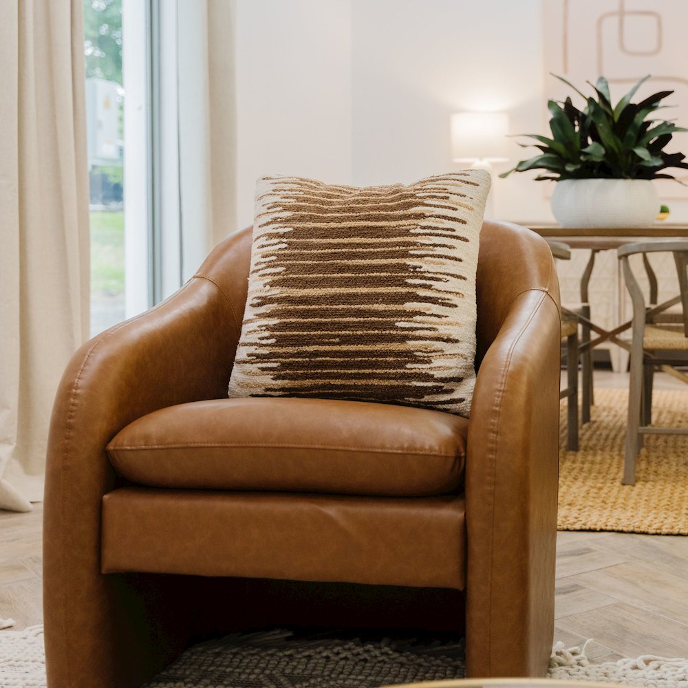 Zella Faux Leather Accent Arm Chair. Picture 11