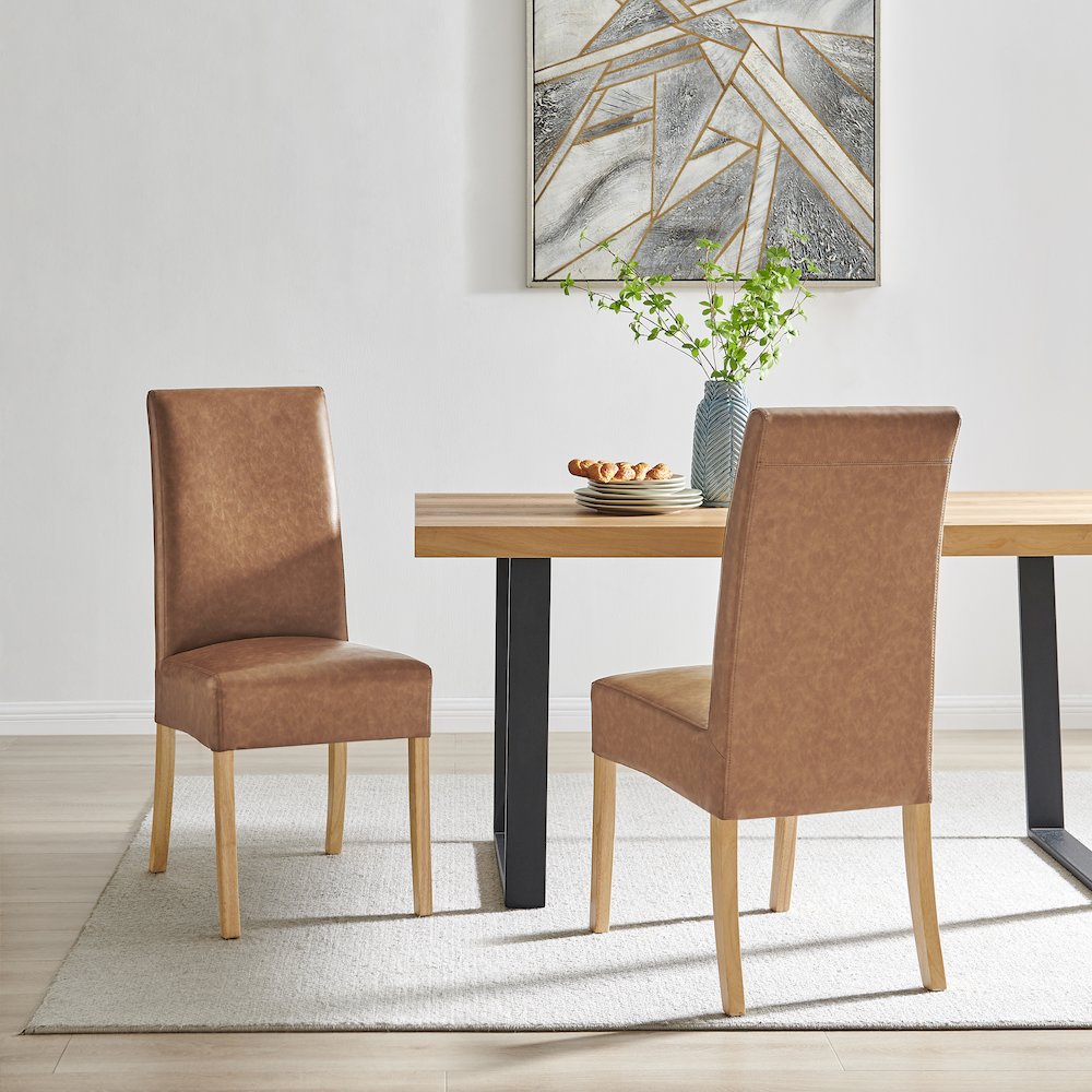 Valencia Faux Leather Dining Side Chair, (Set of 2). Picture 10