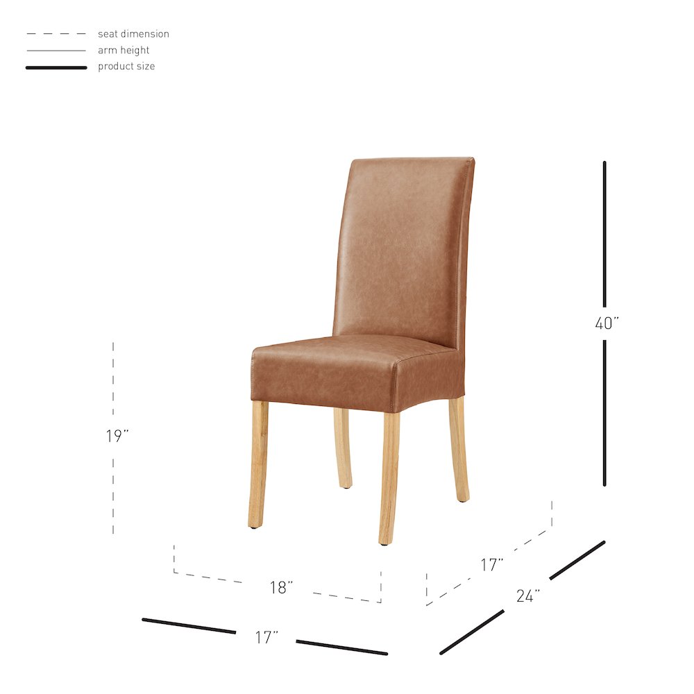 Valencia Faux Leather Dining Side Chair, (Set of 2). Picture 11
