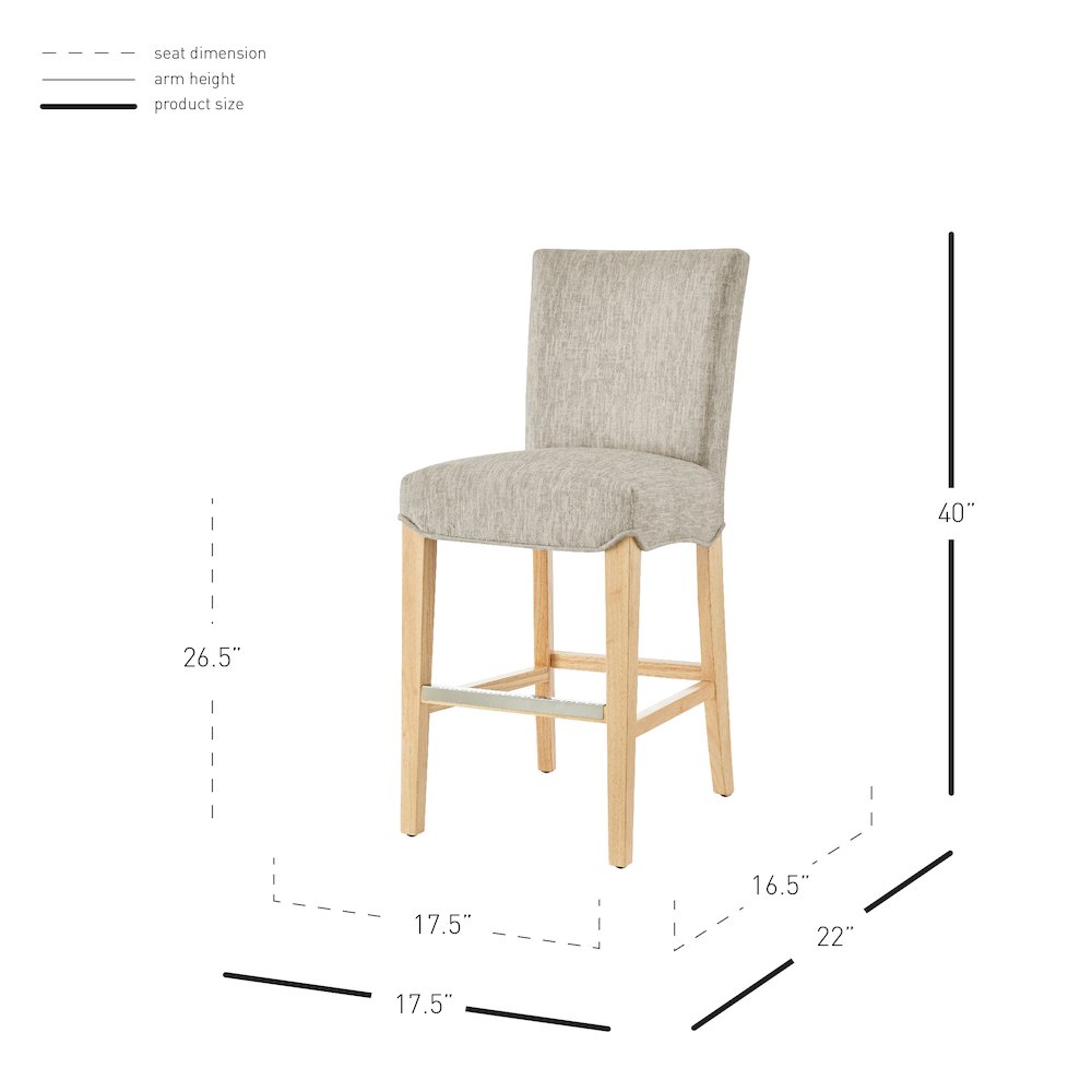 Milton Fabric Counter Stool. Picture 11