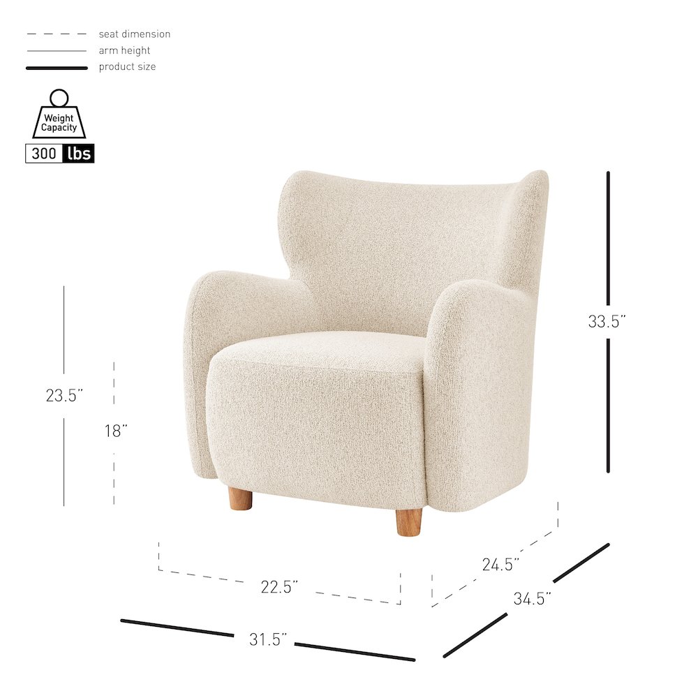 Tiffany Boucle Accent Arm Chair. Picture 11