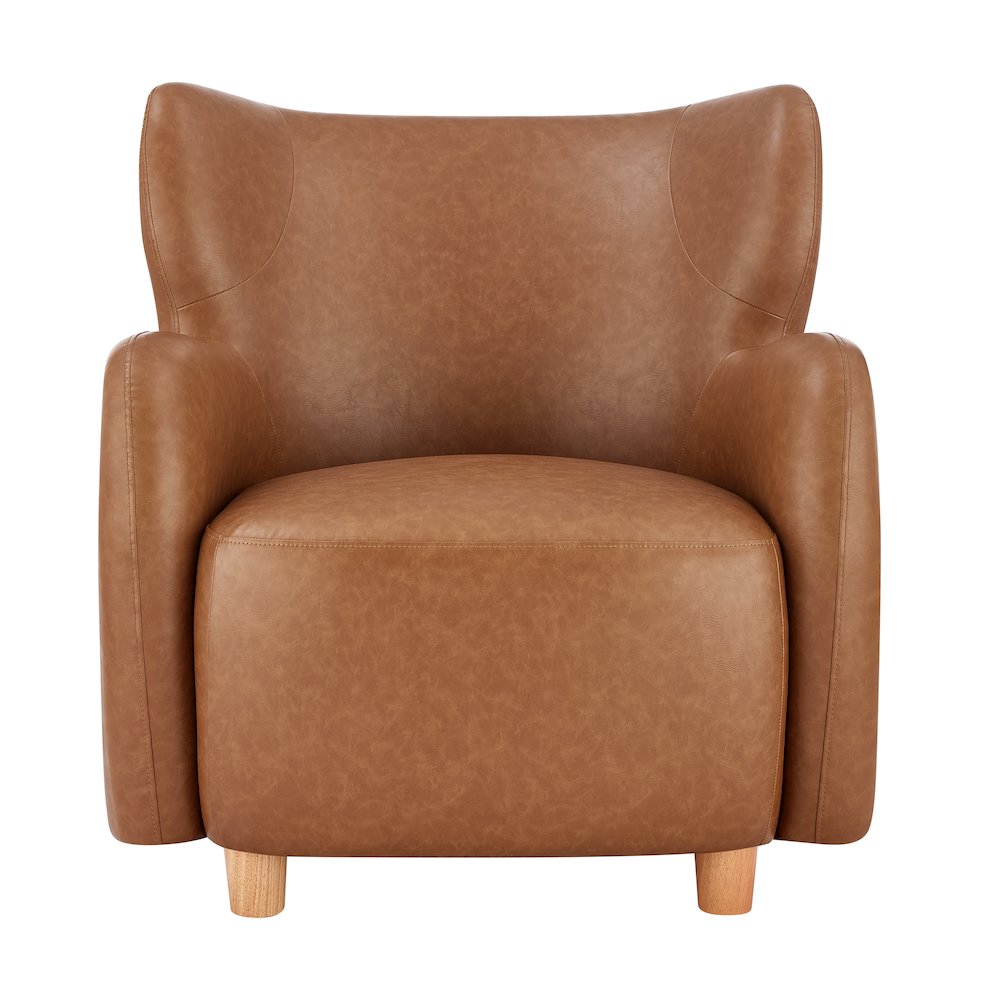 Tiffany Faux Leather Accent Arm Chair. Picture 2