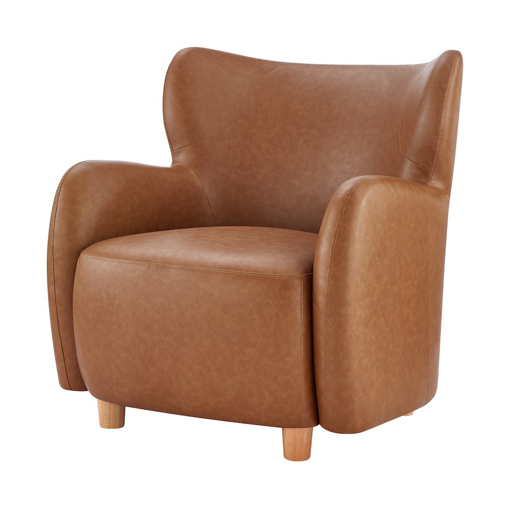 Tiffany Faux Leather Accent Arm Chair. Picture 1