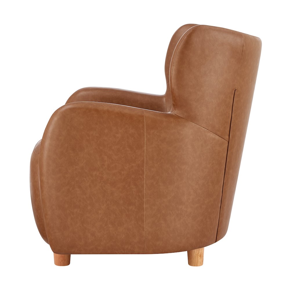 Tiffany Faux Leather Accent Arm Chair. Picture 3