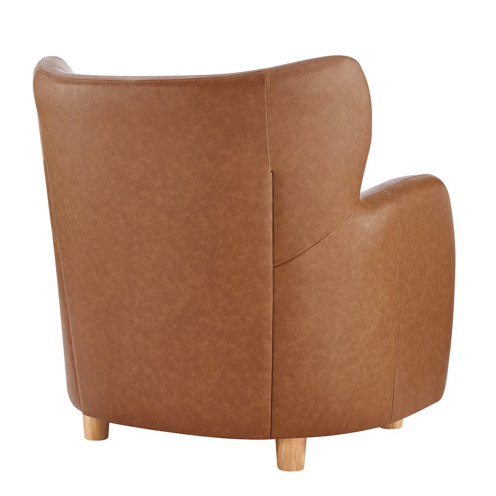 Tiffany Faux Leather Accent Arm Chair. Picture 5