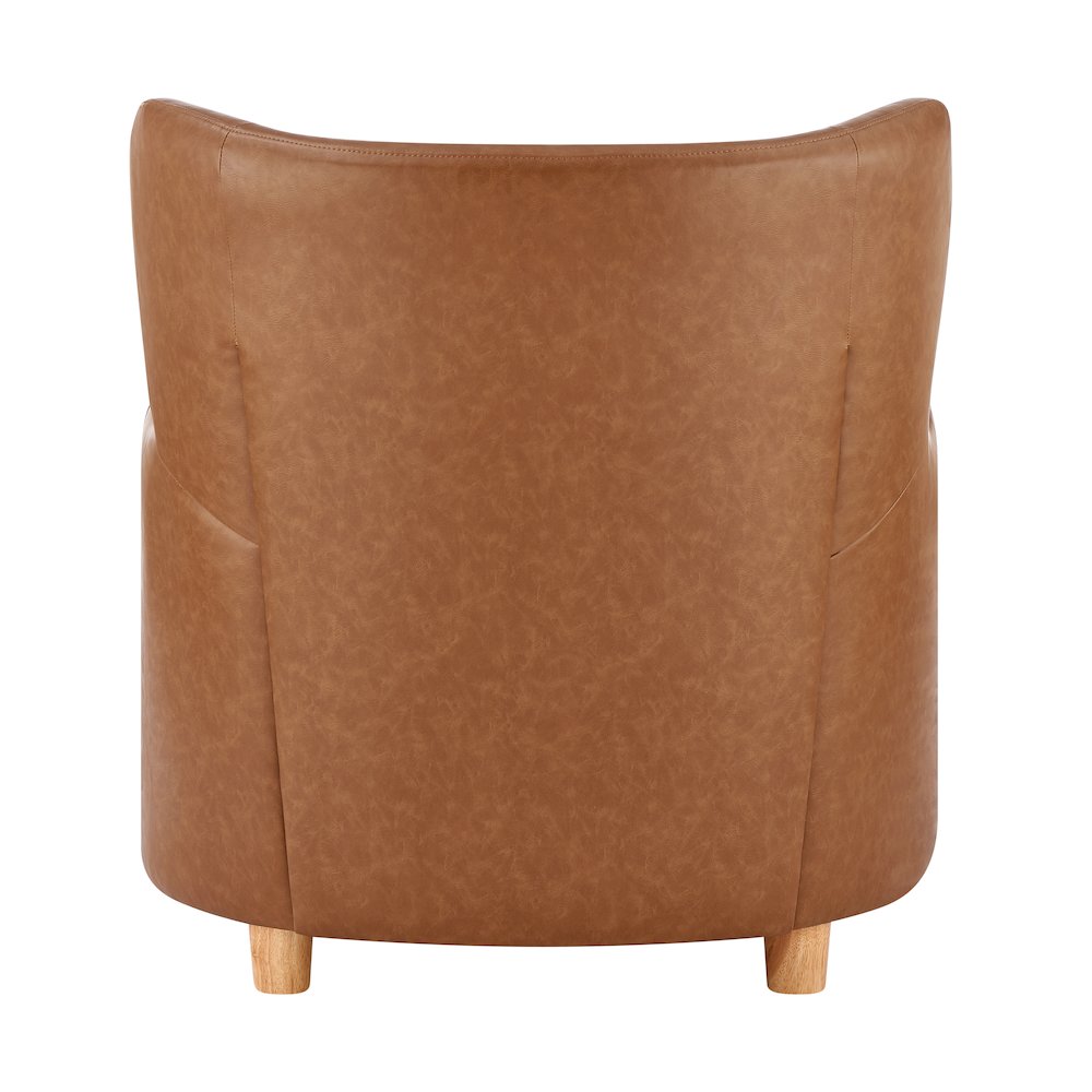 Tiffany Faux Leather Accent Arm Chair. Picture 4
