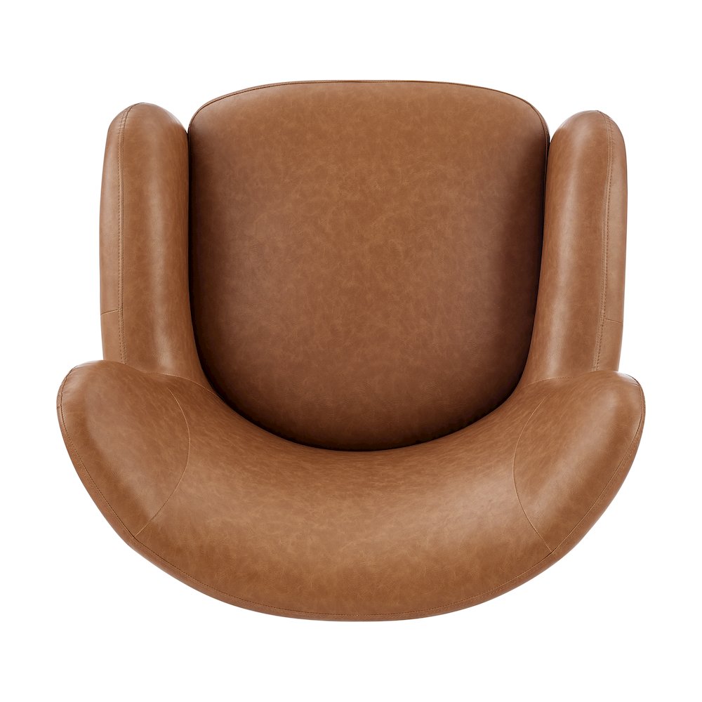 Tiffany Faux Leather Accent Arm Chair. Picture 6
