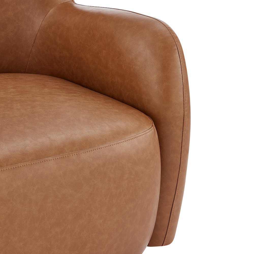 Tiffany Faux Leather Accent Arm Chair. Picture 7