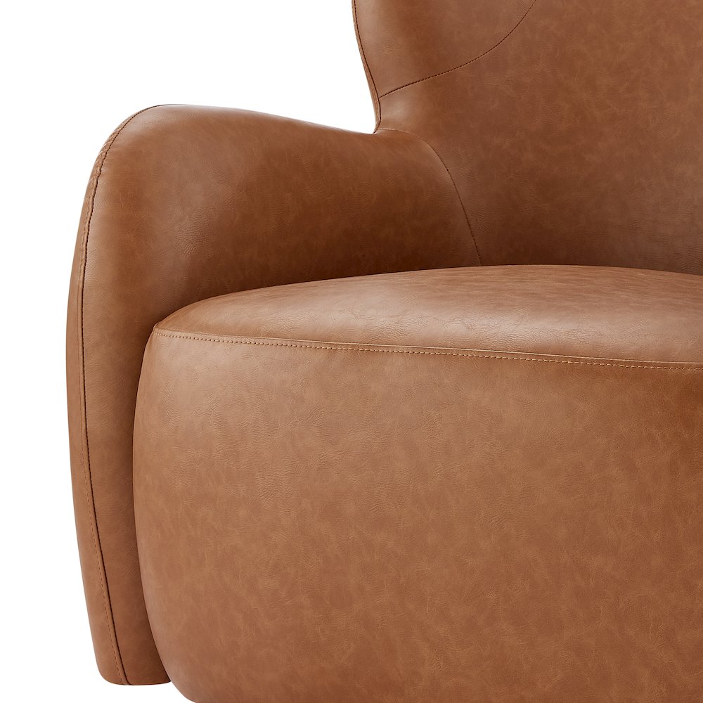 Tiffany Faux Leather Accent Arm Chair. Picture 8