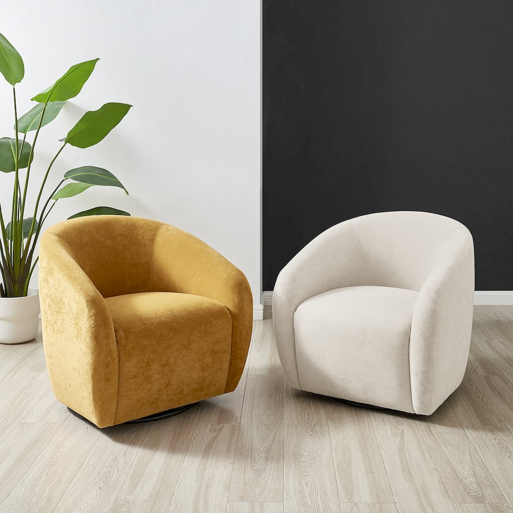 Regina Velvet Swivel Accent Arm Chair. Picture 10