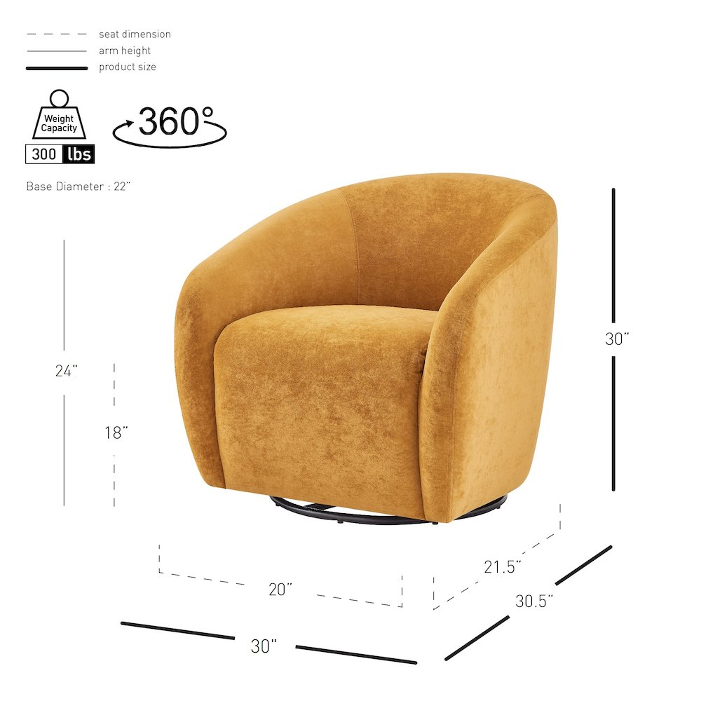 Regina Velvet Swivel Accent Arm Chair. Picture 11