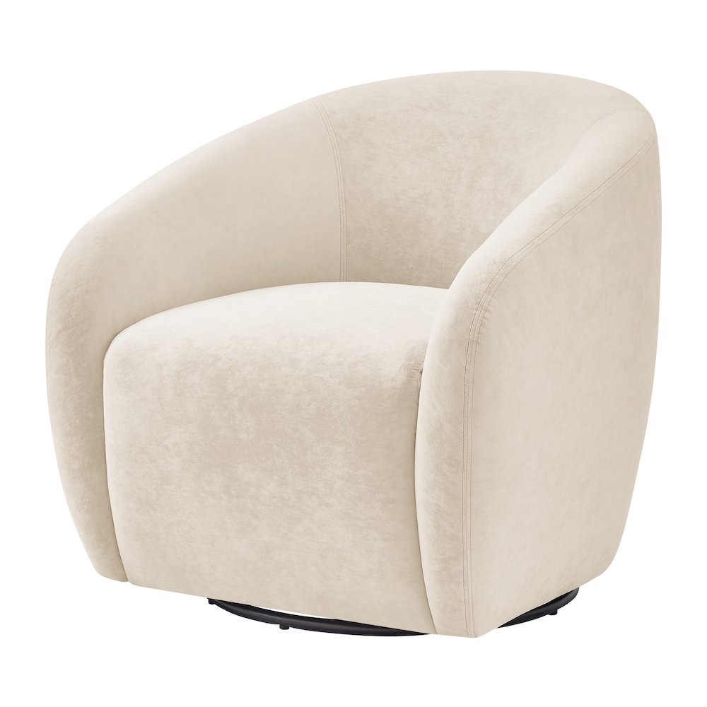 Regina Velvet Swivel Accent Arm Chair. Picture 1