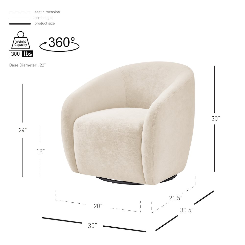 Regina Velvet Swivel Accent Arm Chair. Picture 11