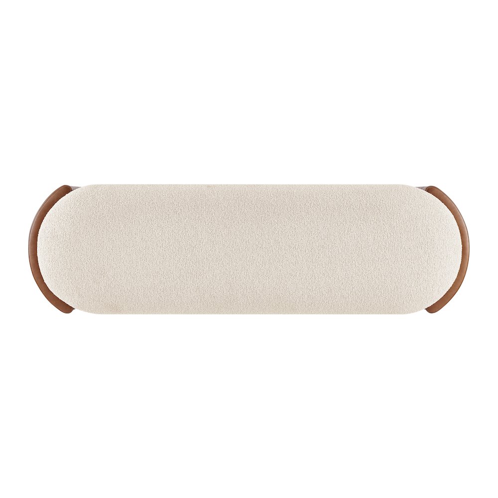 Alyssa Boucle/Faux Leather Storage Bench. Picture 6