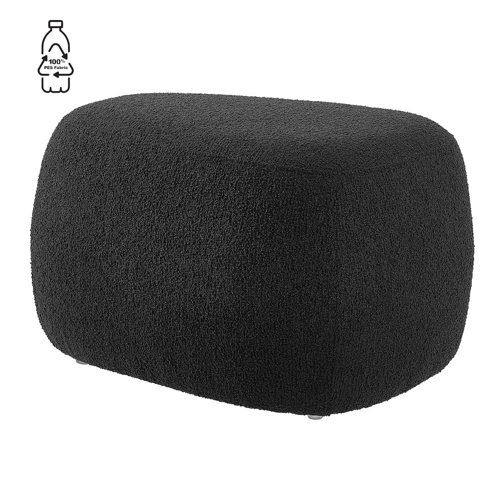 Carlese Boucle Small Ottoman. Picture 1