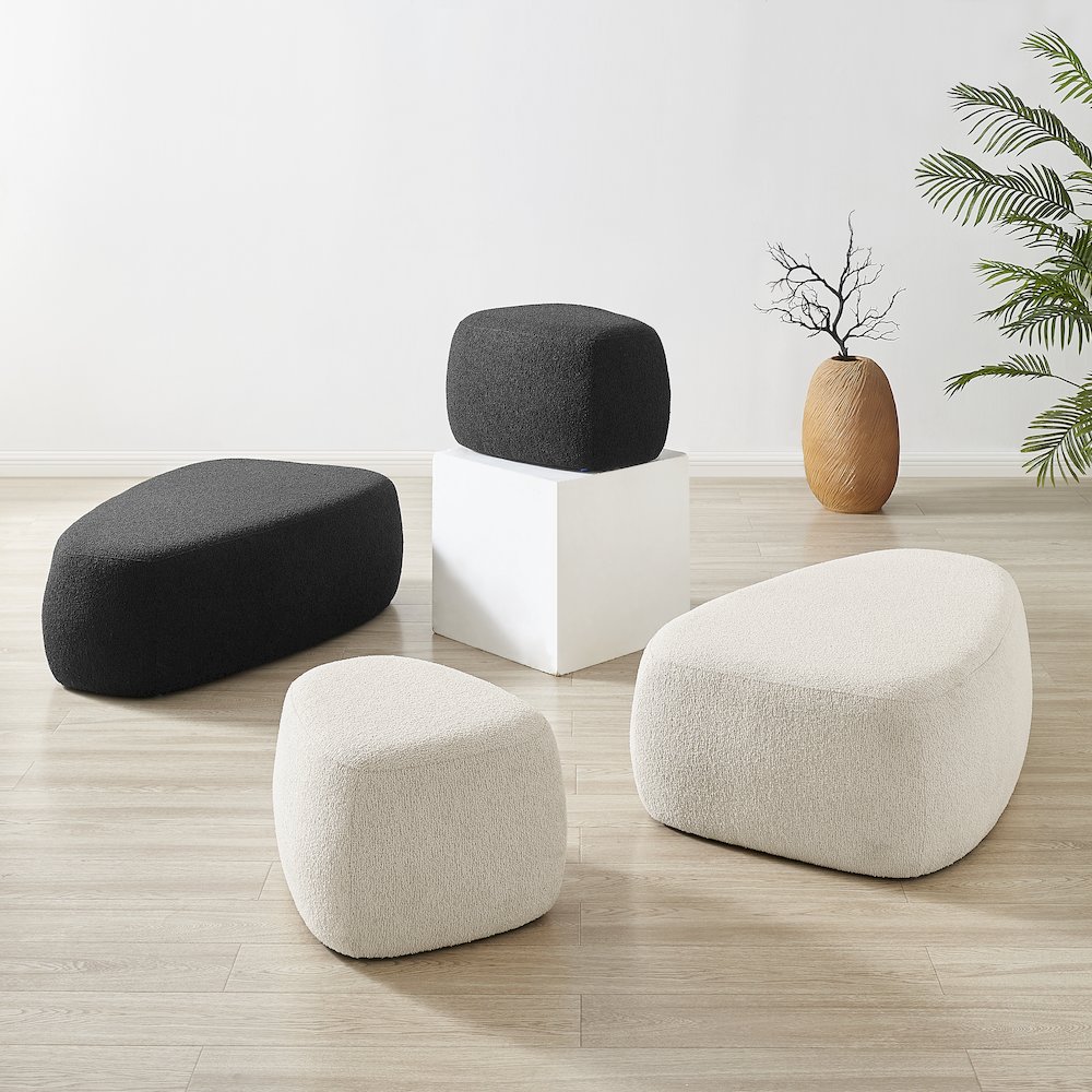 Carlese Boucle Big Ottoman. Picture 11
