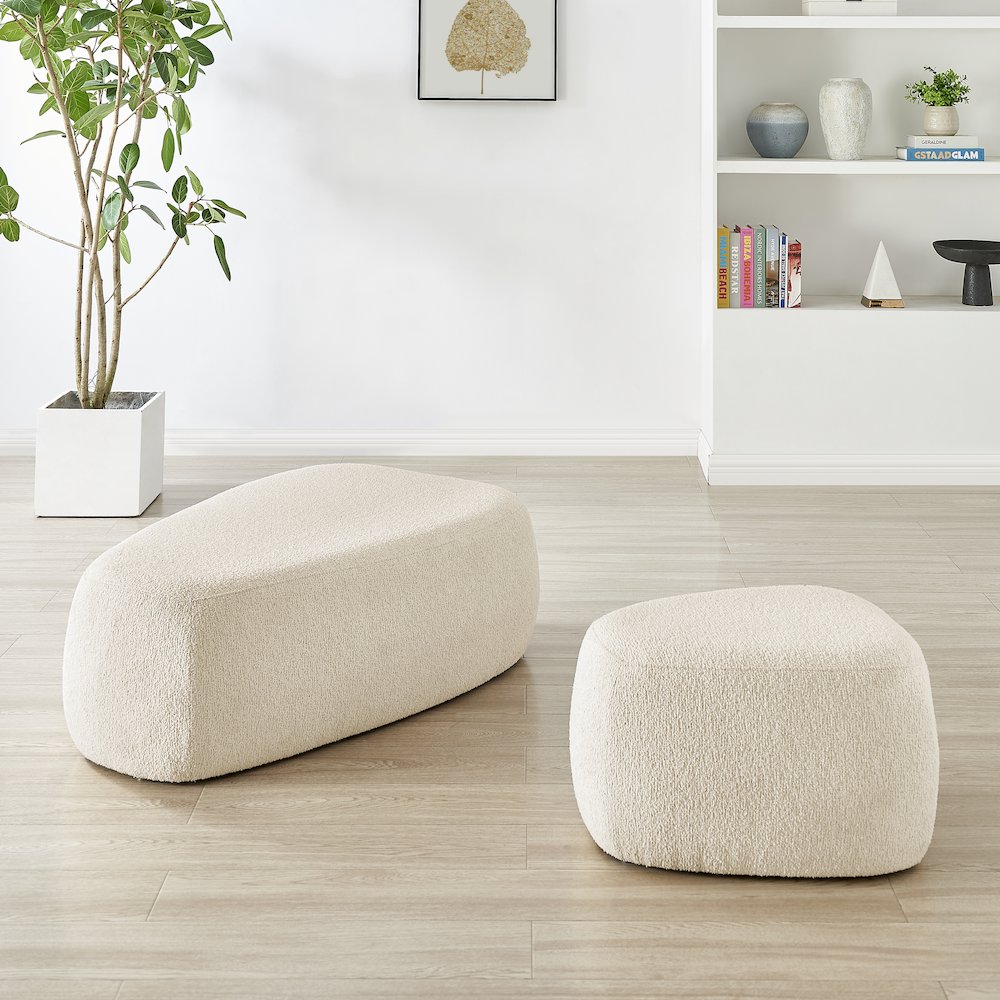 Carlese Boucle Big Ottoman. Picture 10