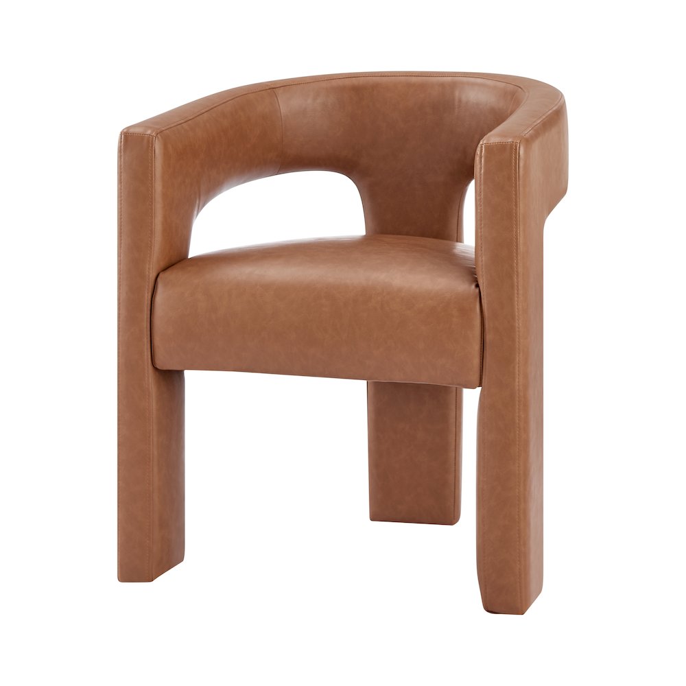 Sherlyn PU Dining Side Arm Chair. Picture 1