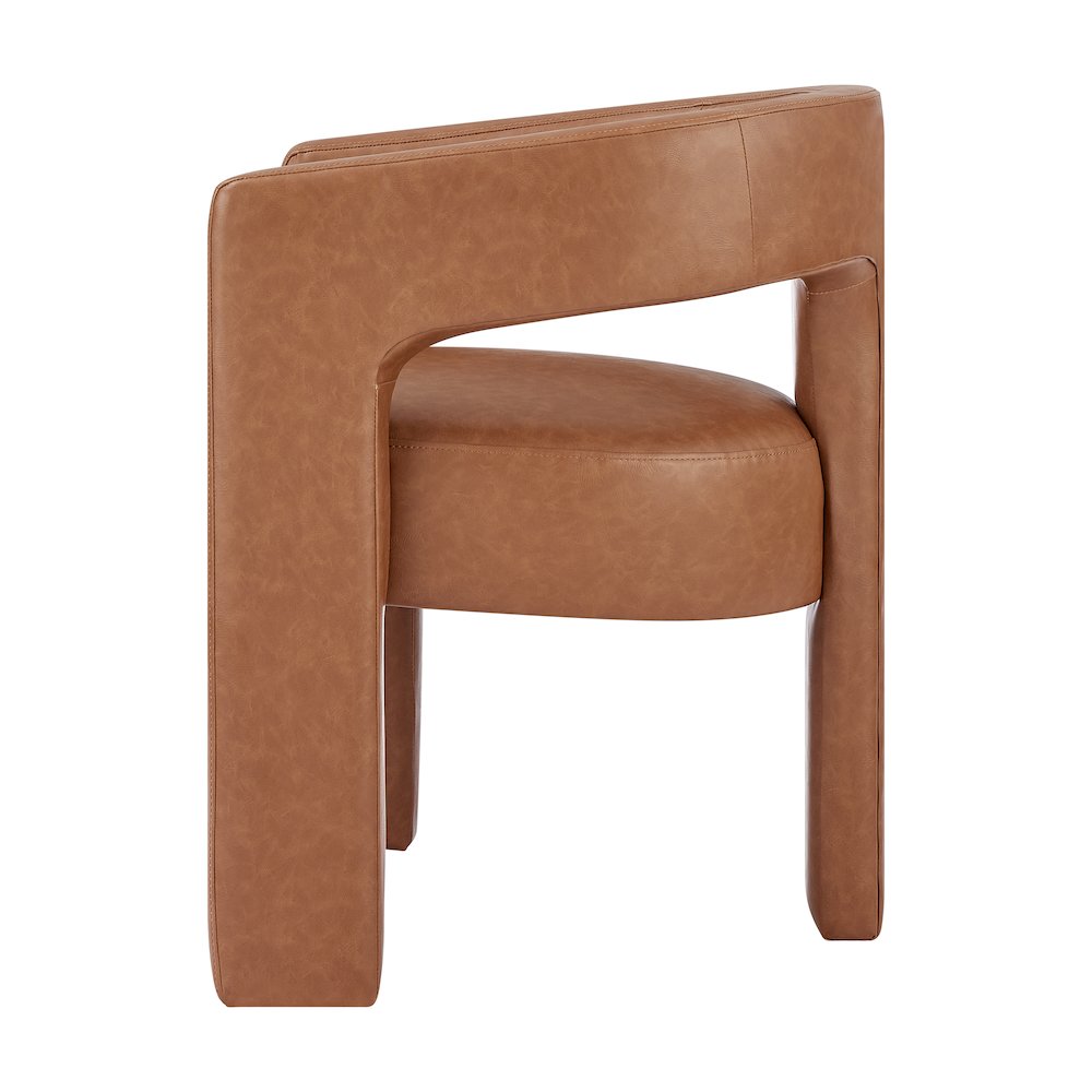 Sherlyn PU Dining Side Arm Chair. Picture 3