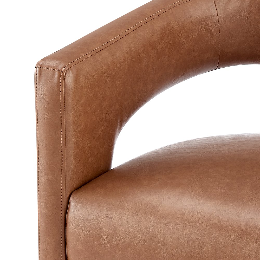 Sherlyn PU Dining Side Arm Chair. Picture 8