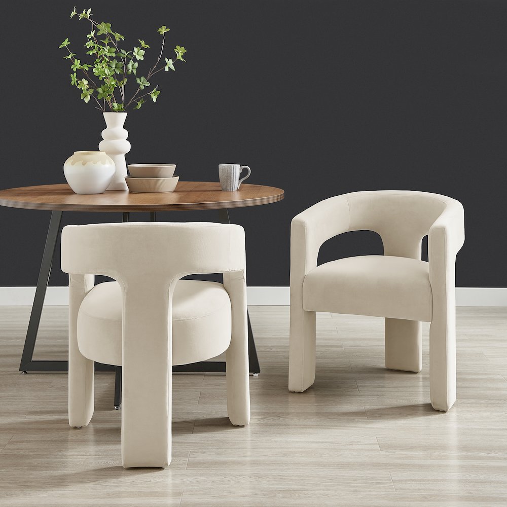Sherlyn Velvet Dining Side Arm Chair. Picture 11