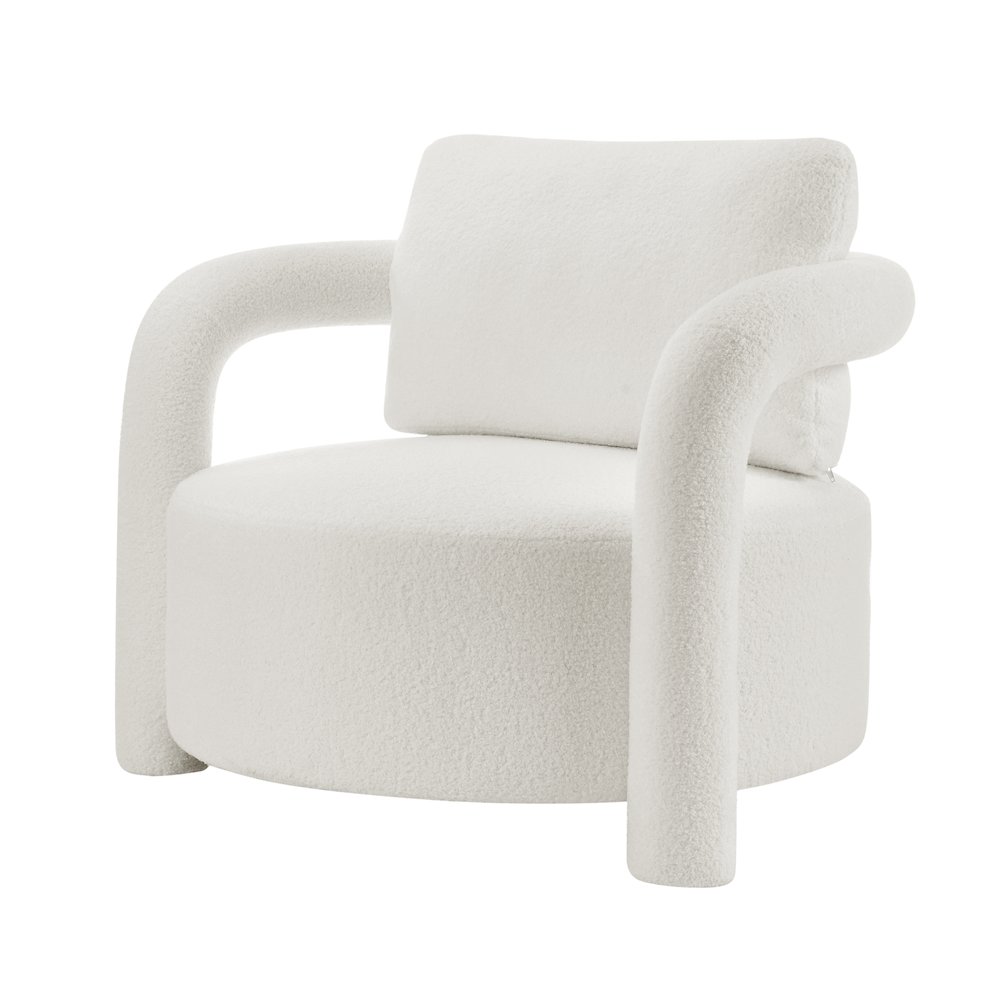 Maisie Faux Shearling Accent Arm Chair. Picture 1