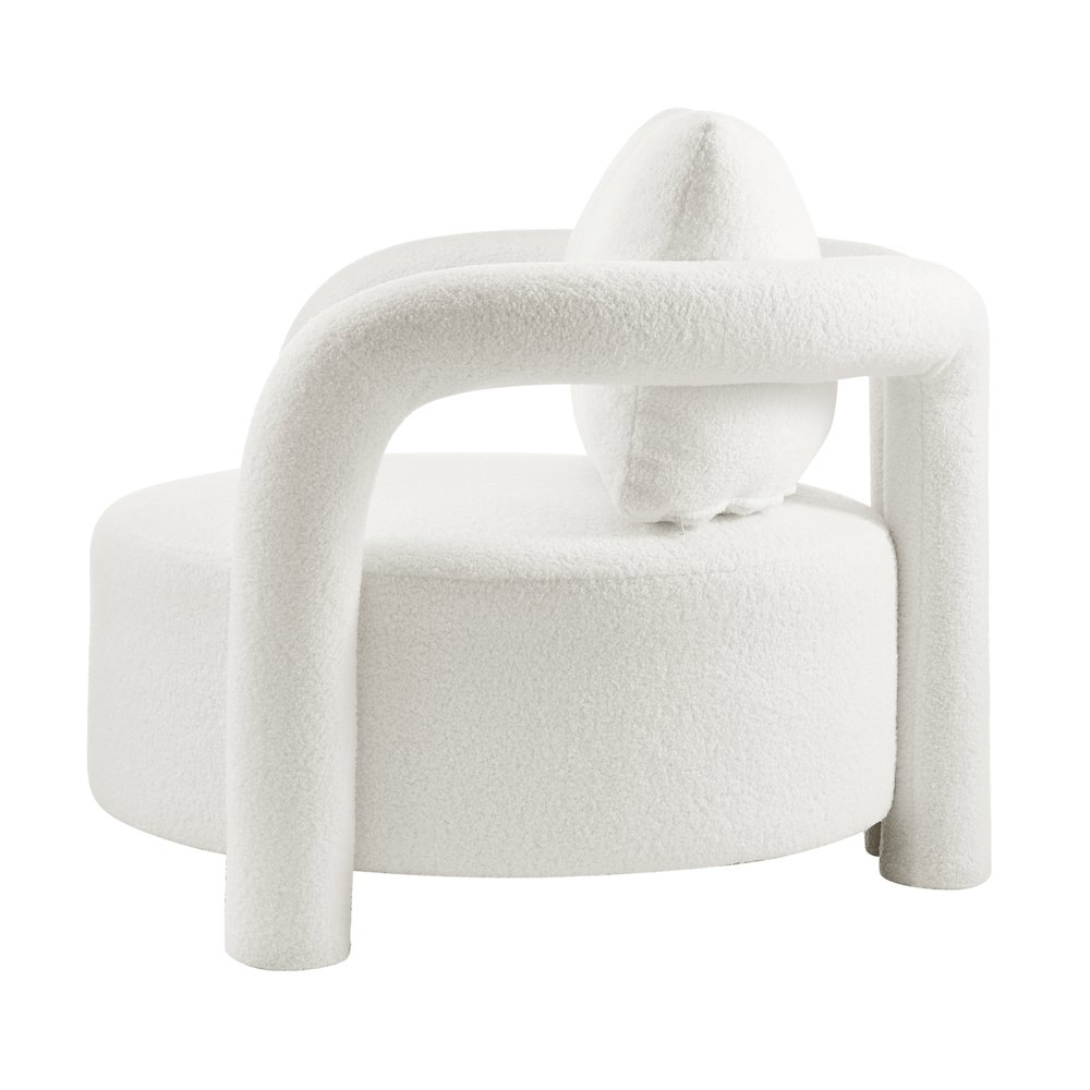 Maisie Faux Shearling Accent Arm Chair. Picture 3