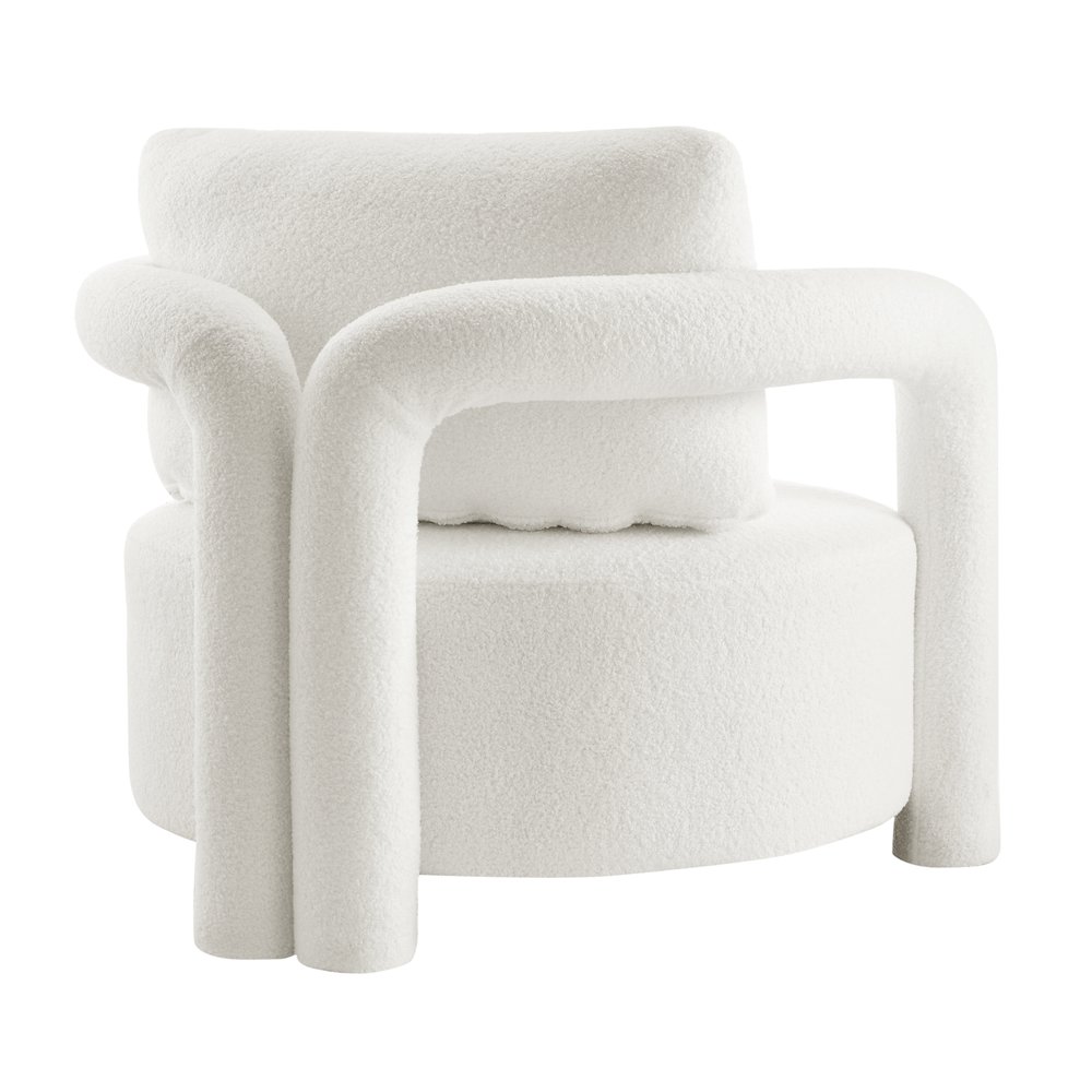Maisie Faux Shearling Accent Arm Chair. Picture 5
