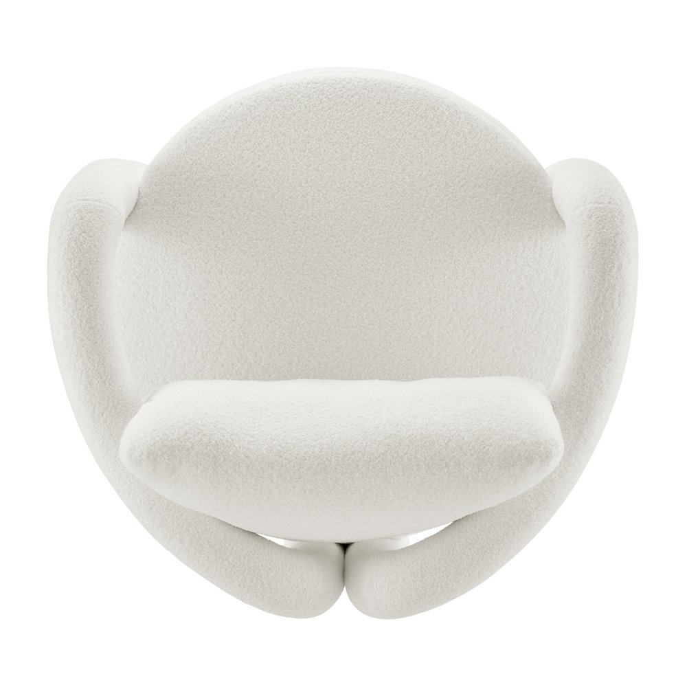 Maisie Faux Shearling Accent Arm Chair. Picture 6