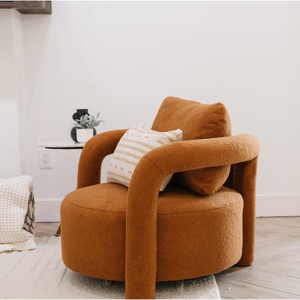 Maisie Faux Shearling Accent Arm Chair. Picture 11