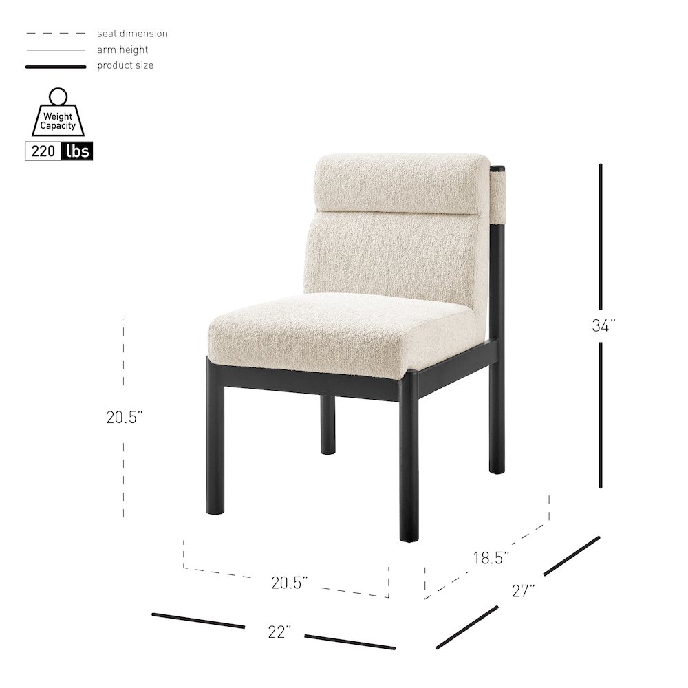 Micah Boucle Dining Side Chair. Picture 11