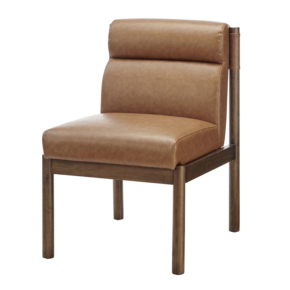 Micah Faux Leather Dining Side Chair. Picture 1