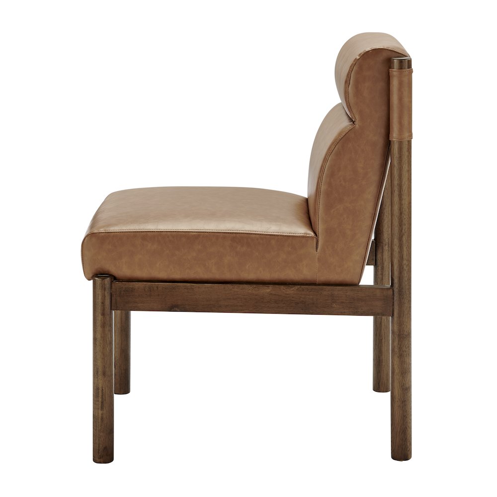 Micah Faux Leather Dining Side Chair. Picture 3