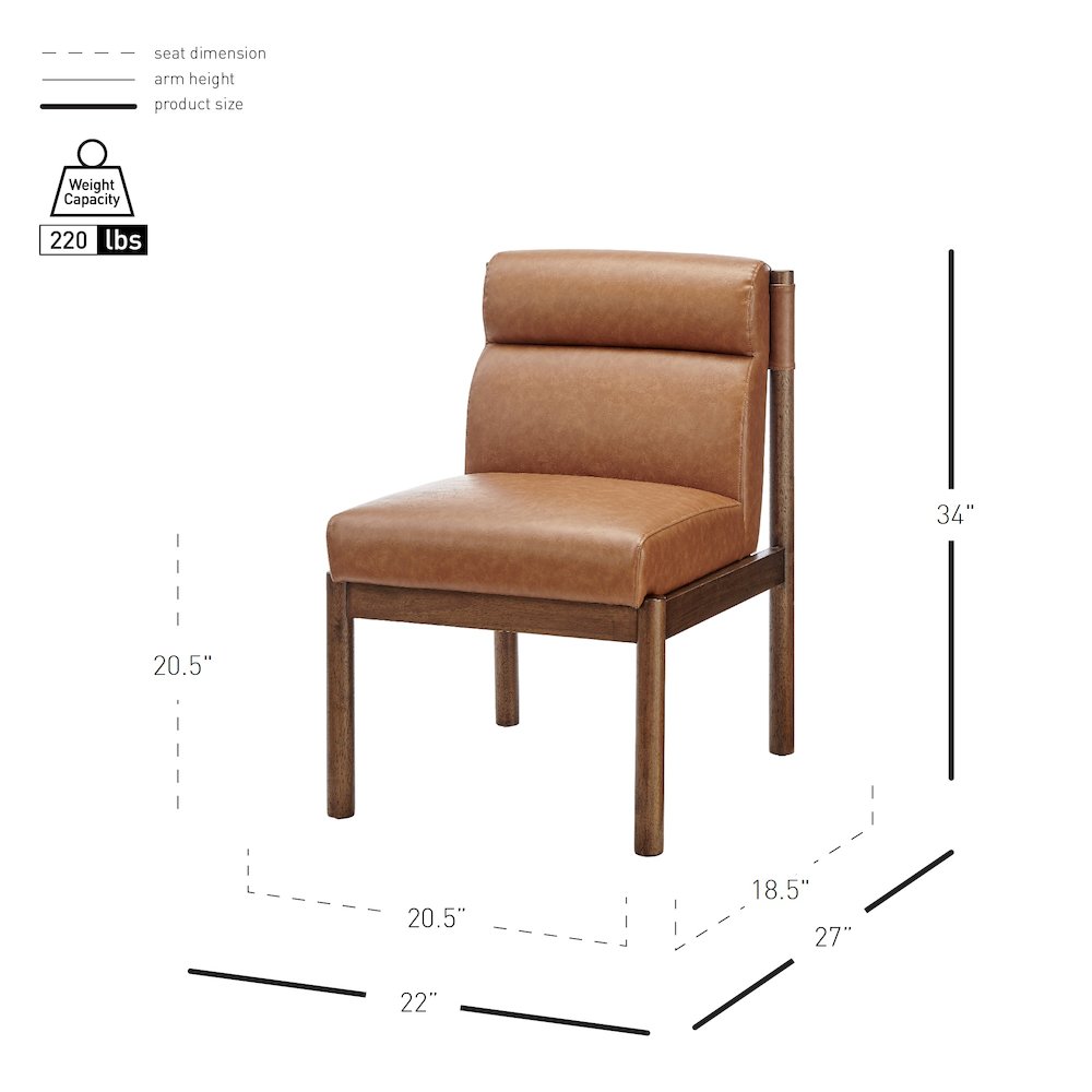 Micah Faux Leather Dining Side Chair. Picture 11
