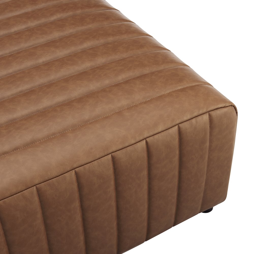 Harland Faux Leather Square Coffee Table/Ottoman. Picture 5