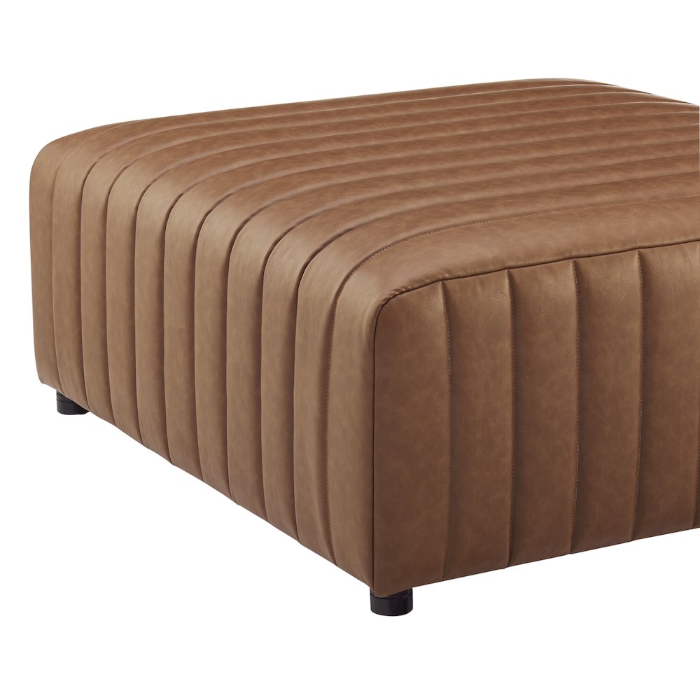 Harland Faux Leather Square Coffee Table/Ottoman. Picture 4