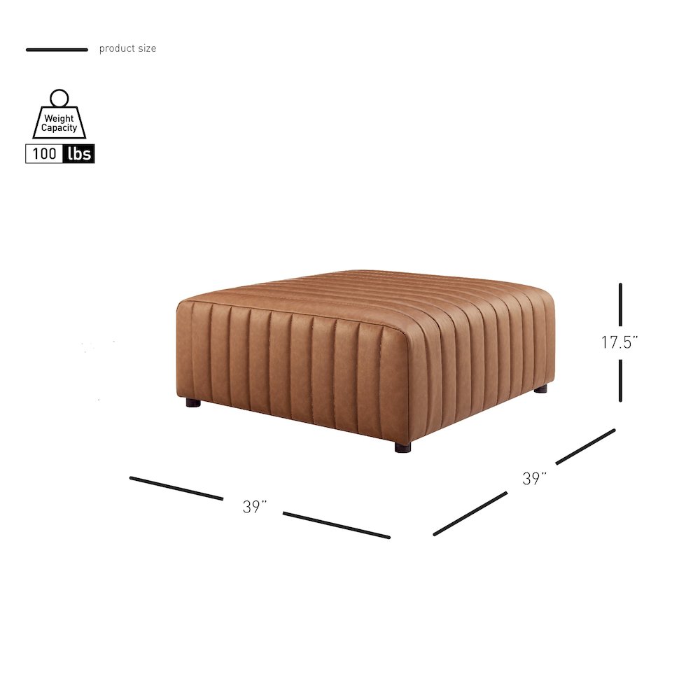 Harland Faux Leather Square Coffee Table/Ottoman. Picture 9