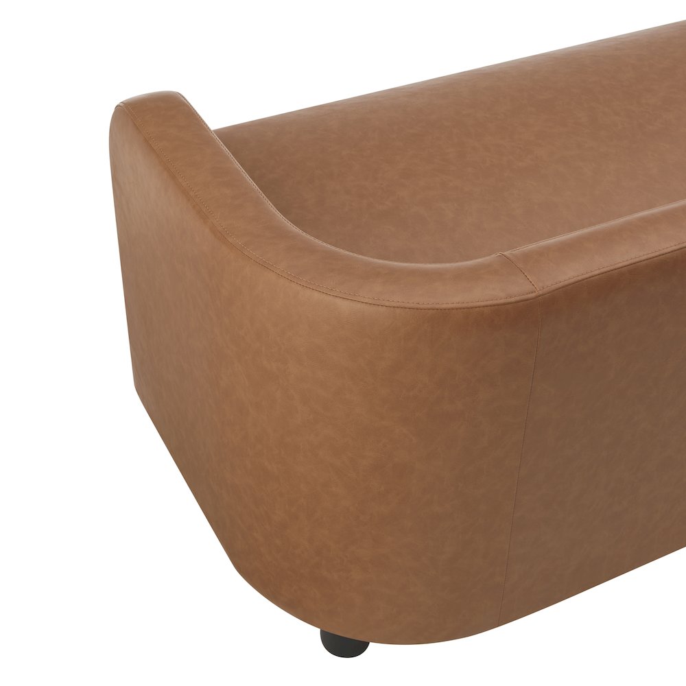 Wendy Faux Leather Storage Bench. Picture 8