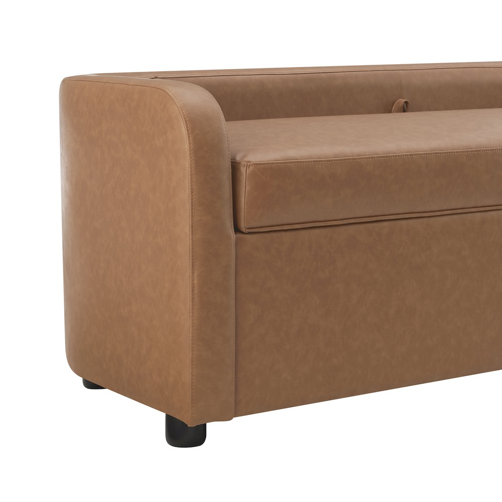 Wendy Faux Leather Storage Bench. Picture 7