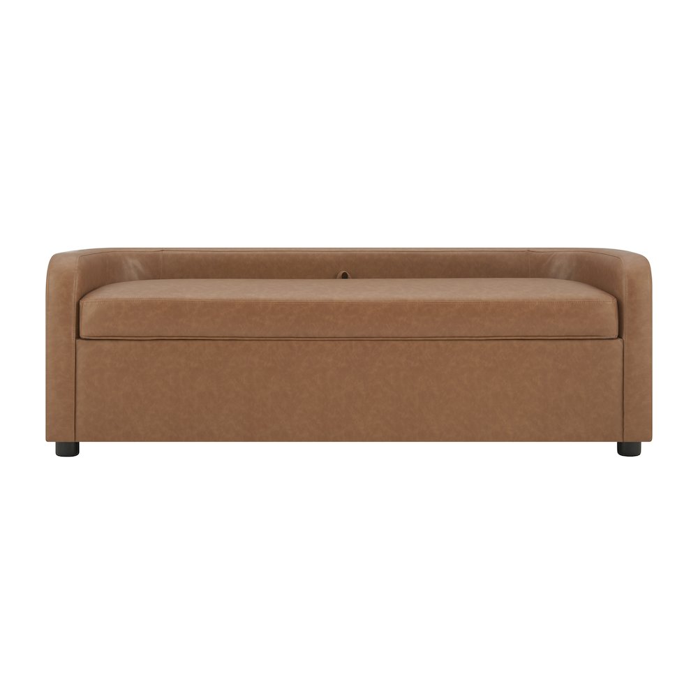 Wendy Faux Leather Storage Bench. Picture 2